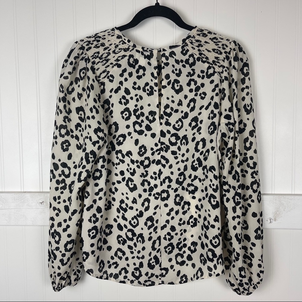 PEYTON JENSEN Rayna Leopard Smocked Blouse - Picture 6 of 7